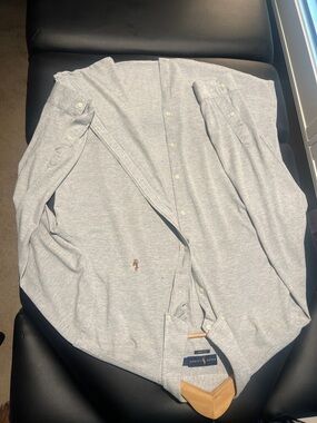 Ralph Lauren Light Gray Long-Sleeve Button-Down Shirt